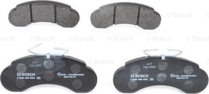 BOSCH 0 986 494 942 - Тормозные колодки, дисковые, комплект unicars.by