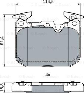 BOSCH 0 986 494 947 - Тормозные колодки, дисковые, комплект unicars.by