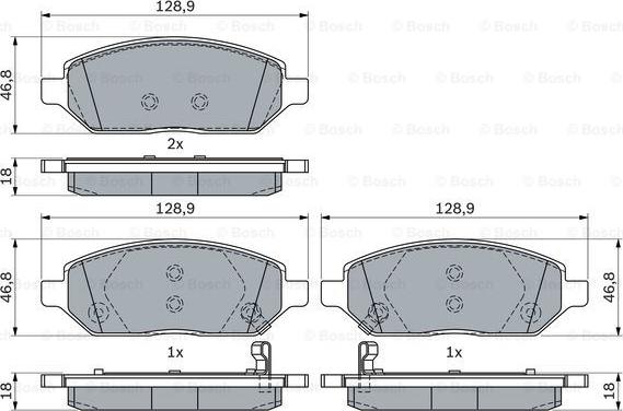 BOSCH 0 986 494 906 - Тормозные колодки, дисковые, комплект unicars.by