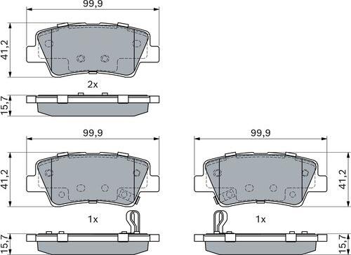 BOSCH 0 986 494 908 - Тормозные колодки, дисковые, комплект unicars.by