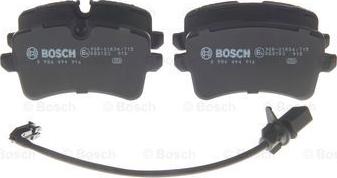 BOSCH 0 986 494 916 - Тормозные колодки, дисковые, комплект unicars.by