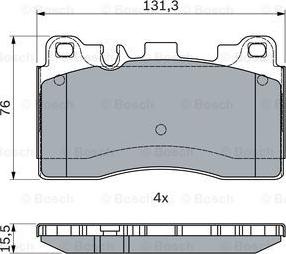 BOSCH 0 986 494 989 - Тормозные колодки, дисковые, комплект unicars.by