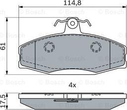 BOSCH 0 986 494 924 - Тормозные колодки, дисковые, комплект unicars.by