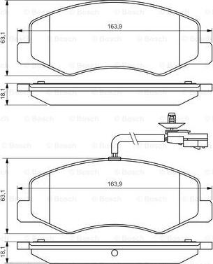 BOSCH 0 986 494 499 - Тормозные колодки, дисковые, комплект unicars.by