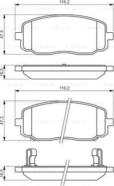 BOSCH 0 986 494 491 - Тормозные колодки, дисковые, комплект unicars.by