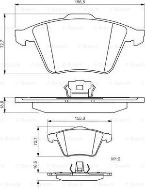 BOSCH 0 986 494 492 - Тормозные колодки, дисковые, комплект unicars.by