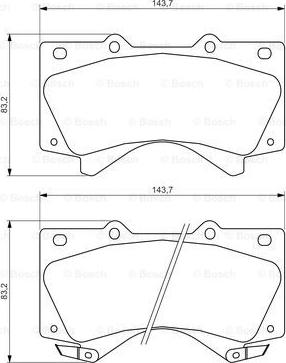 BOSCH 0 986 494 449 - Тормозные колодки, дисковые, комплект unicars.by