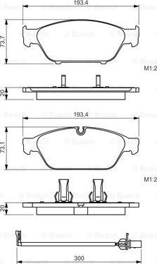 BOSCH 0 986 494 447 - Тормозные колодки, дисковые, комплект unicars.by