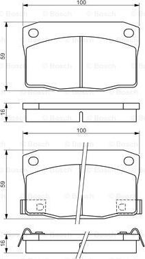 BOSCH 0 986 494 455 - Тормозные колодки, дисковые, комплект unicars.by