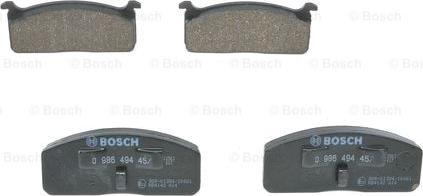 BOSCH 0 986 494 457 - Тормозные колодки, дисковые, комплект unicars.by