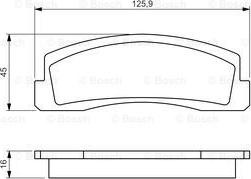 BOSCH 0 986 494 462 - Тормозные колодки, дисковые, комплект unicars.by