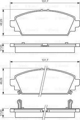 BOSCH 0 986 494 414 - Тормозные колодки, дисковые, комплект unicars.by