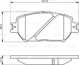 BOSCH 0 986 494 418 - Тормозные колодки, дисковые, комплект unicars.by