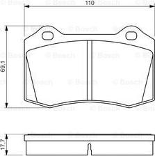 BOSCH 0 986 494 486 - Тормозные колодки, дисковые, комплект unicars.by