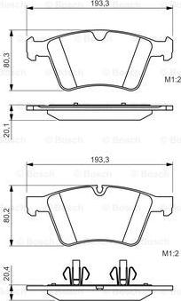 BOSCH 0 986 494 427 - Тормозные колодки, дисковые, комплект unicars.by