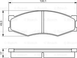 BOSCH 0 986 494 541 - Тормозные колодки, дисковые, комплект unicars.by