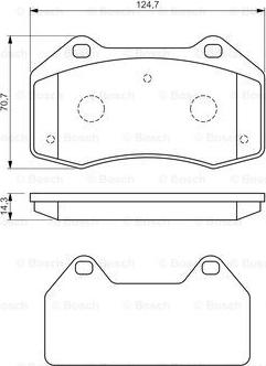 BOSCH 0 986 494 551 - Тормозные колодки, дисковые, комплект unicars.by