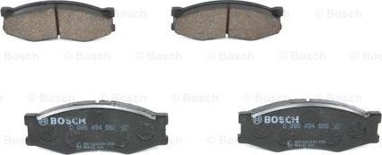 BOSCH 0 986 494 565 - Тормозные колодки, дисковые, комплект unicars.by