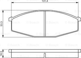 BOSCH 0 986 494 566 - Тормозные колодки, дисковые, комплект unicars.by