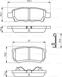 BOSCH 0 986 494 502 - Тормозные колодки, дисковые, комплект unicars.by