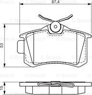 BOSCH 0 986 494 519 - Тормозные колодки, дисковые, комплект unicars.by