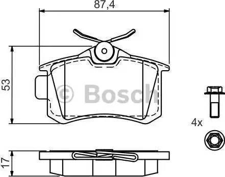 BOSCH 0 986 AB1 315 - Тормозные колодки, дисковые, комплект unicars.by