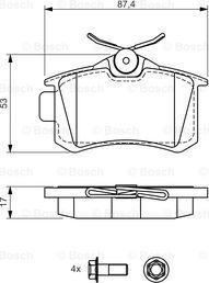 BOSCH 0 986 494 518 - Тормозные колодки, дисковые, комплект unicars.by