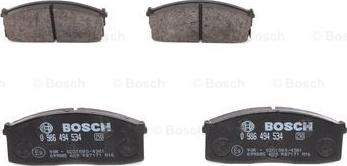 BOSCH 0 986 494 534 - Тормозные колодки, дисковые, комплект unicars.by