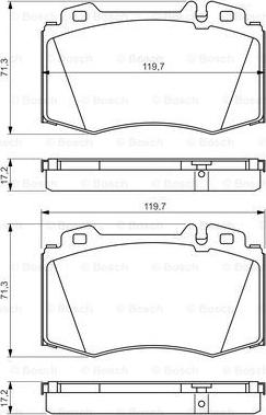 BOSCH 0 986 494 576 - Тормозные колодки, дисковые, комплект unicars.by