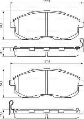 BOSCH 0 986 494 572 - Тормозные колодки, дисковые, комплект unicars.by