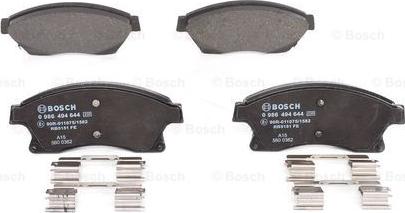 BOSCH 0 986 494 644 - Тормозные колодки, дисковые, комплект unicars.by