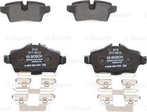 BOSCH 0 986 494 645 - Тормозные колодки, дисковые, комплект unicars.by