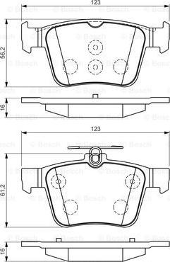 BOSCH 0 986 494 658 - Тормозные колодки, дисковые, комплект unicars.by