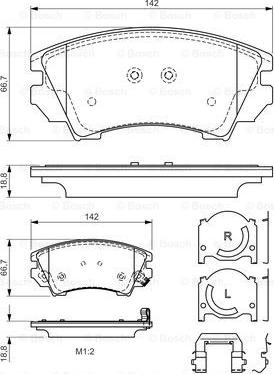 BOSCH 0 986 494 609 - Тормозные колодки, дисковые, комплект unicars.by