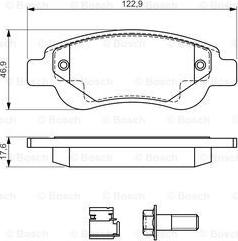 BOSCH 0 986 494 606 - Тормозные колодки, дисковые, комплект unicars.by