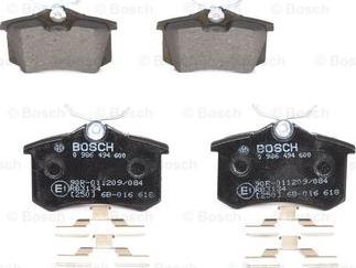 BOSCH 0 986 494 600 - Тормозные колодки, дисковые, комплект unicars.by