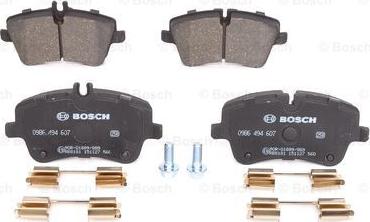 BOSCH 0 986 494 607 - Тормозные колодки, дисковые, комплект unicars.by