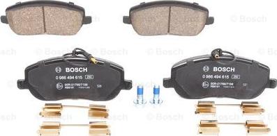 BOSCH 0 986 494 615 - Тормозные колодки, дисковые, комплект unicars.by