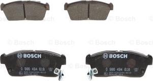 BOSCH 0 986 494 618 - Тормозные колодки, дисковые, комплект unicars.by