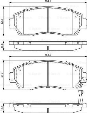 BOSCH 0 986 494 685 - Тормозные колодки, дисковые, комплект unicars.by