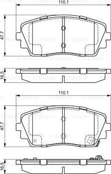 BOSCH 0 986 494 688 - Тормозные колодки, дисковые, комплект unicars.by