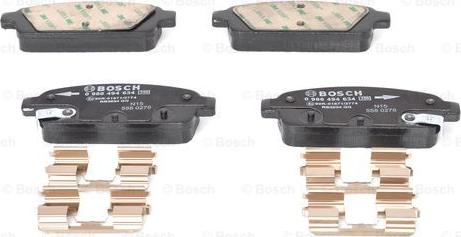 BOSCH 0 986 494 634 - Тормозные колодки, дисковые, комплект unicars.by