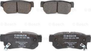 BOSCH 0 986 494 635 - Тормозные колодки, дисковые, комплект unicars.by