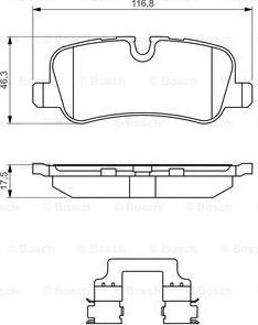 BOSCH 0 986 494 636 - Тормозные колодки, дисковые, комплект unicars.by