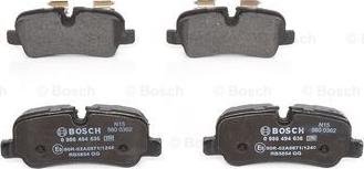 BOSCH 0 986 494 636 - Тормозные колодки, дисковые, комплект unicars.by