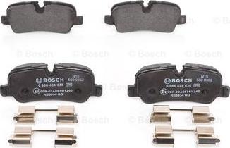 BOSCH 0 986 494 636 - Тормозные колодки, дисковые, комплект unicars.by