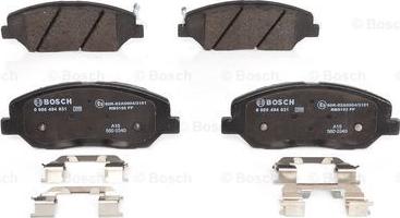 BOSCH 0 986 494 631 - Тормозные колодки, дисковые, комплект unicars.by