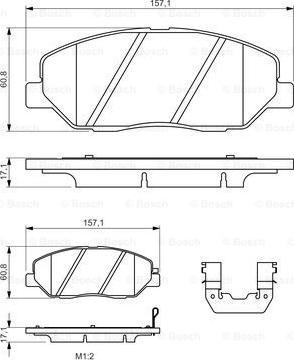 BOSCH 0 986 494 631 - Тормозные колодки, дисковые, комплект unicars.by