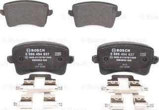 BOSCH 0 986 494 637 - Тормозные колодки, дисковые, комплект unicars.by