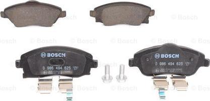 BOSCH 0 986 494 625 - Тормозные колодки, дисковые, комплект unicars.by